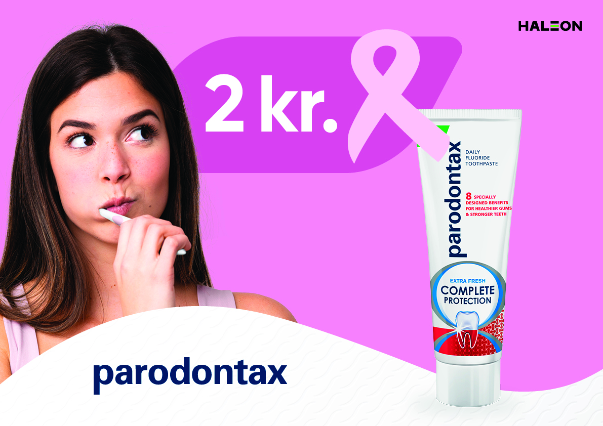 Støt brystkræftsagen når du køber Parodontax